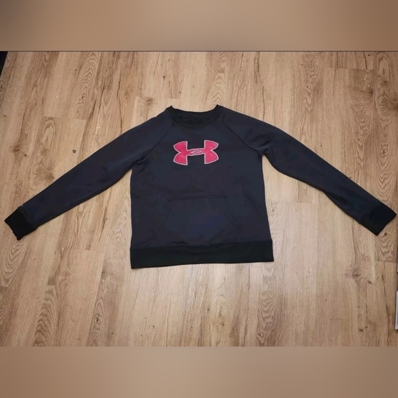 Under Armour Hoodie Womens Black Pink Sweatshirt UnderArmour Excellent Cond READ - Picture 9 of 9